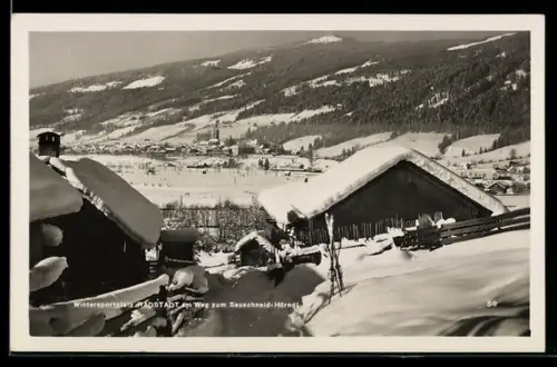 AK Radstadt, Weg zum Sauschneid-Hörndl im Winter