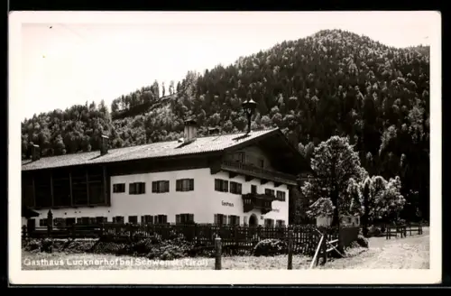 AK Schwendt /Tirol, Gasthaus Lucknerhof, Bergpanorama