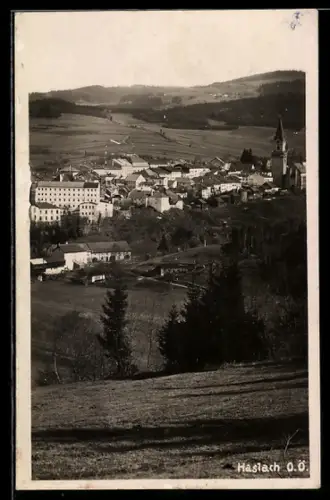 AK Haslach /O. Ö., Teilansicht mit Kirche