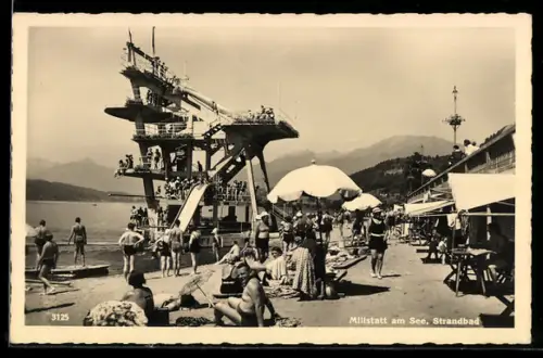 AK Millstatt am See, Besucher im Strandbad