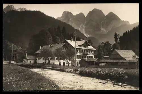 AK Gosau, Salzkammergut, Gasthof Gosauschmied