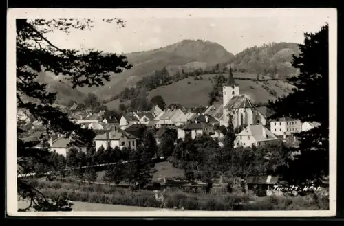 AK Türnitz /N. Öst., Teilansicht mit Kirche