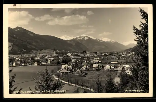 AK Spital a. Drau, Teilansicht mit Kreuzeckgruppe