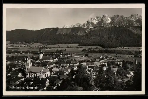 AK Schladming /Ennstal, Teilansicht mit Kirche