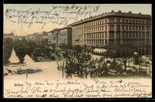 AK Wien, Parkring mit Strassenbahn