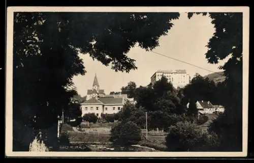 AK Murau, Ortspartie mit Schloss