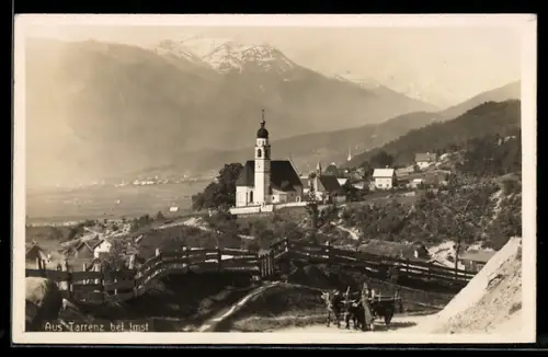AK Tarrenz bei Imst, Teilansicht mit Kirche