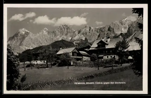 AK Ramsau bei Schladming, Pension Rojer gegen den Dachstein