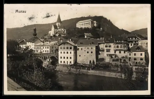 AK Murau, Teilansicht mit Kirche