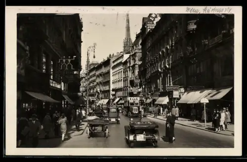 AK Wien, Kärntnerstrasse mit Geschäften