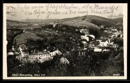 AK Wien-Ober-Sievering, Blick auf den Ort