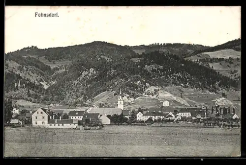 AK Fohnsdorf, Teilansicht mit Kirche
