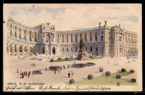 Lithographie Wien I, Hofburg