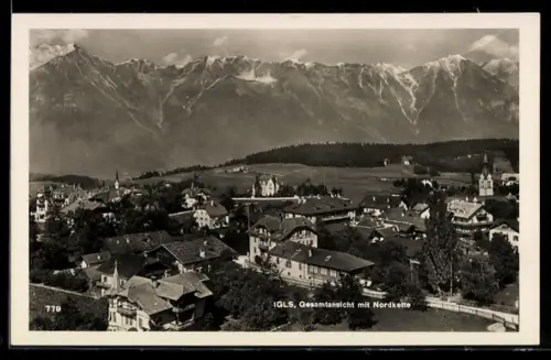 AK Igls, Gesamtansicht mit Nordkette