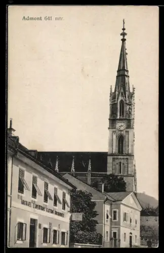 AK Admont, Gasthaus mit Kirche