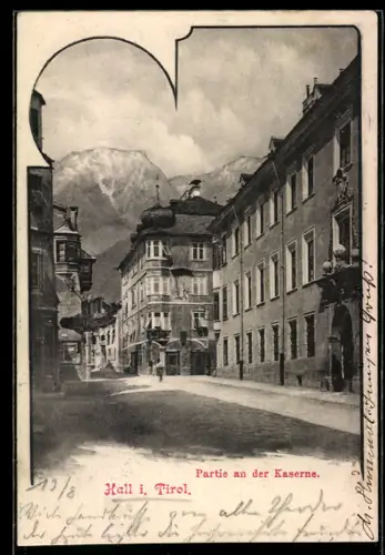 AK Hall i. Tirol, Strassenpartie an der Kaserne