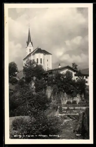 AK Kaprun im Pinzgau, Ortspartie mit Kirche