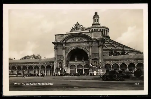 AK Wien, Der Rotunde-Messepalast im Prater