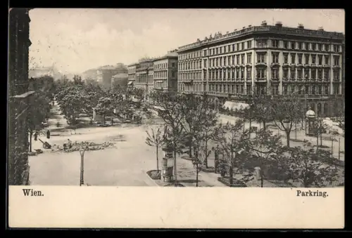 AK Wien, Parkring mit Litfasssäule