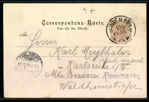 AK Wien, Bellaria mit Strassenbahn