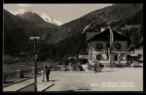 AK Heiligenblut, Hotel Post mit Grossglockner