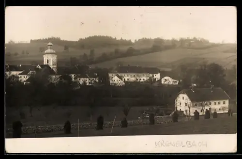 AK Krenglbach, Ortspartie mit Kirche