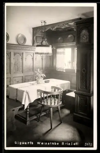 AK Brixlegg, Sigwarts Weingasthaus, Innenansicht