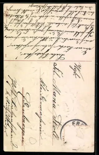 AK Rosen in einem Korb mit violetter Schleife