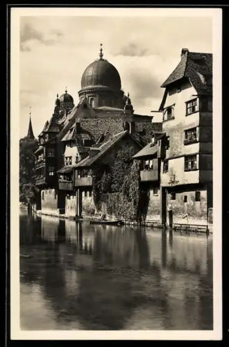AK Nürnberg, Synagoge auf der Insel Schütt