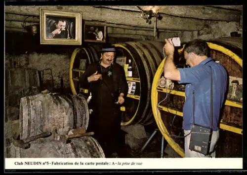 AK Macon, Club Neudin, Fabrication de la carte postale, La prise de vue