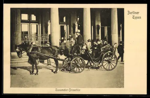 AK Berlin, Berliner Typen, Texameter-Droschke