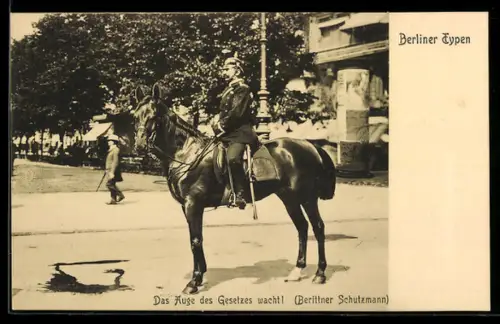 AK Berlin, Berliner Typen, Berittener Schutzmann