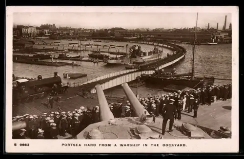 AK Portsea Hard, From a warship in the dockyard