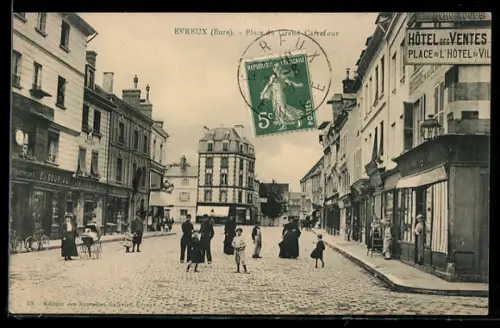 AK Evreux /Eure, Place du Grand Carrefour