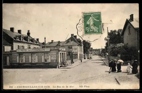 AK Courseulles-sur-Mer, La Rue de la Mer
