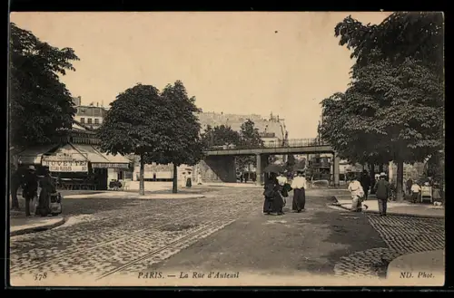 AK Paris, La Rue d`Auteuil