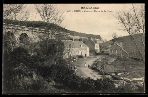 AK Binic, Viaduc et Route de la Hasée