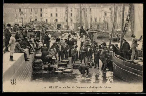 AK Brest, Au Port de Commerce, Arrivage du Poisson