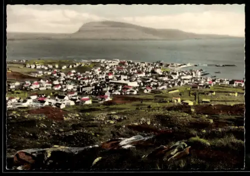AK Tórshavn, Blick auf die Stadt und den Hafen