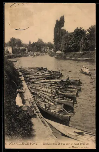 AK Joinville-le-Pont, Embarcadère et Vue sur le Petit Bras de la Marne