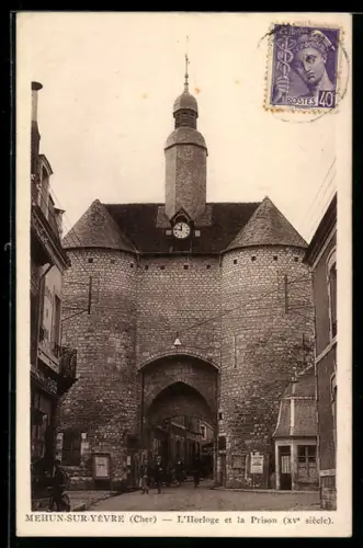AK Mehun-sur-Yèvre /Cher, L`Horloge et la Prison