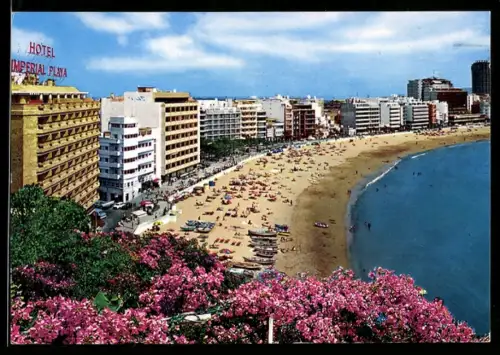 AK Las Palmas de Gran Canaria, Vista general de Las Canteras e instalaciones hoteleras
