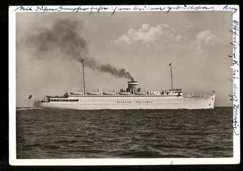 AK Passagierschiff T.S. Tannenberg vom Hapag-Seebäderdienst, Seedienst Ostpreussen