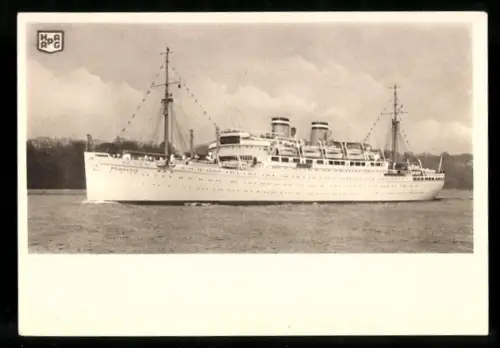 AK Passagierschiff M.S. Milwaukee der Hamburg-Amerika-Linie vor der Küste