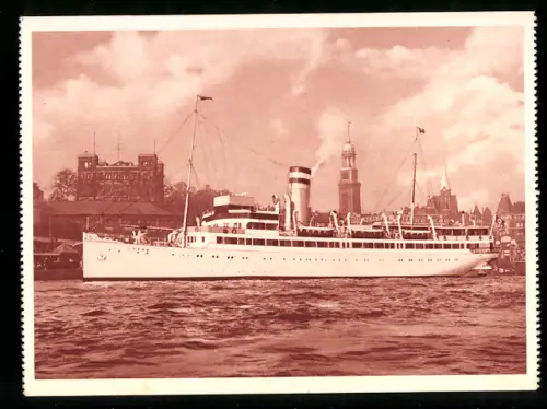 AK Passagierschiff Cobra verlässt den Hamburger Hafen