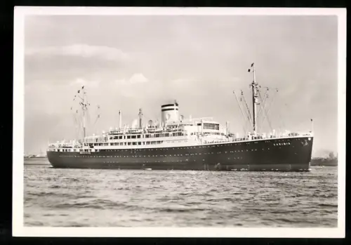 AK Passagierschiff M.S. Caribia vor der Küste