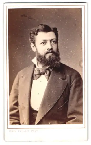 Fotografie Emil Bühler, Mannheim, Ludwigsstrasse 29, Porträt des Herrn Berthold Baer