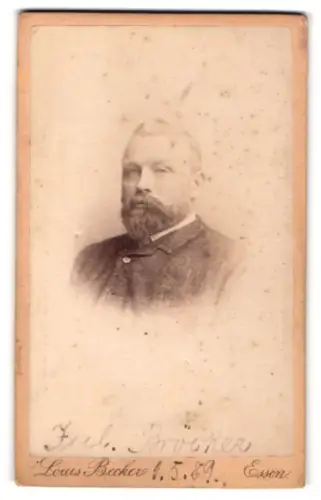 Fotografie Louis Becker, Essen, Einhornstrasse 3, Porträt des Herrn Julius Bröcker