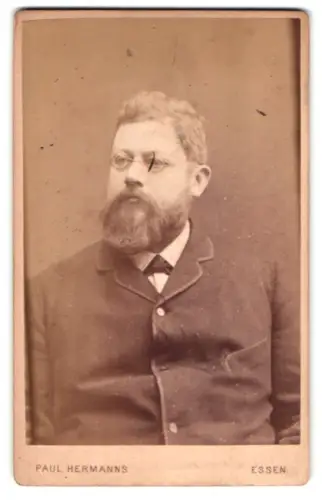 Fotografie Paul Hermanns, Essen, Hagenstrasse, August Bröcken im Jahr 1883