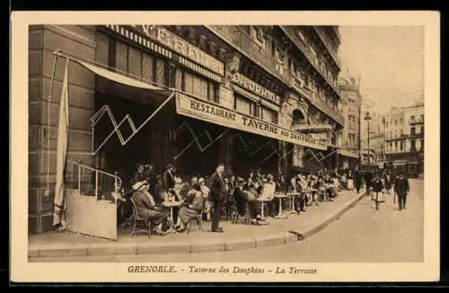 AK Grenoble, Taverne des Dauphins, La Terrasse